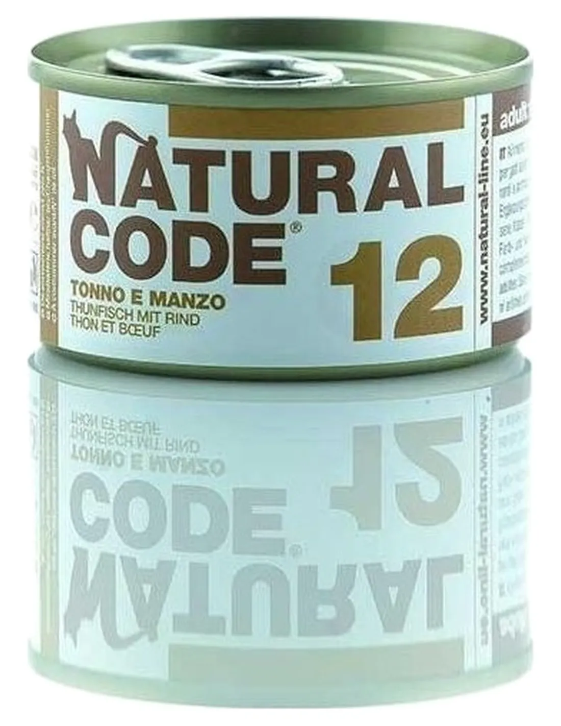 Natural code 12 gatto tonno e manzo 85 gr   Natural code 12 gatto tonno e manzo 85 gr