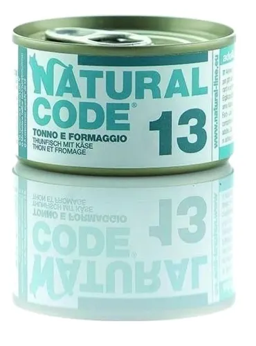 Natural code 13 gatto tonno e formaggio 85 gr  