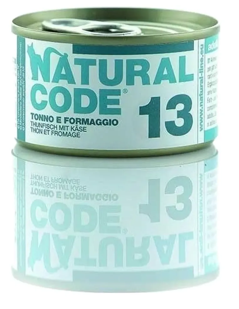 Natural code 13 gatto tonno e formaggio 85 gr  