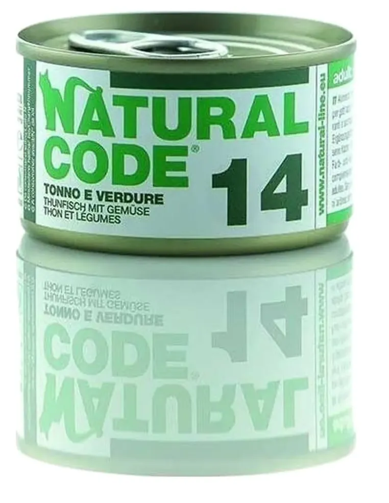 Natural code 14 gatto tonno e verdure 85 gr  