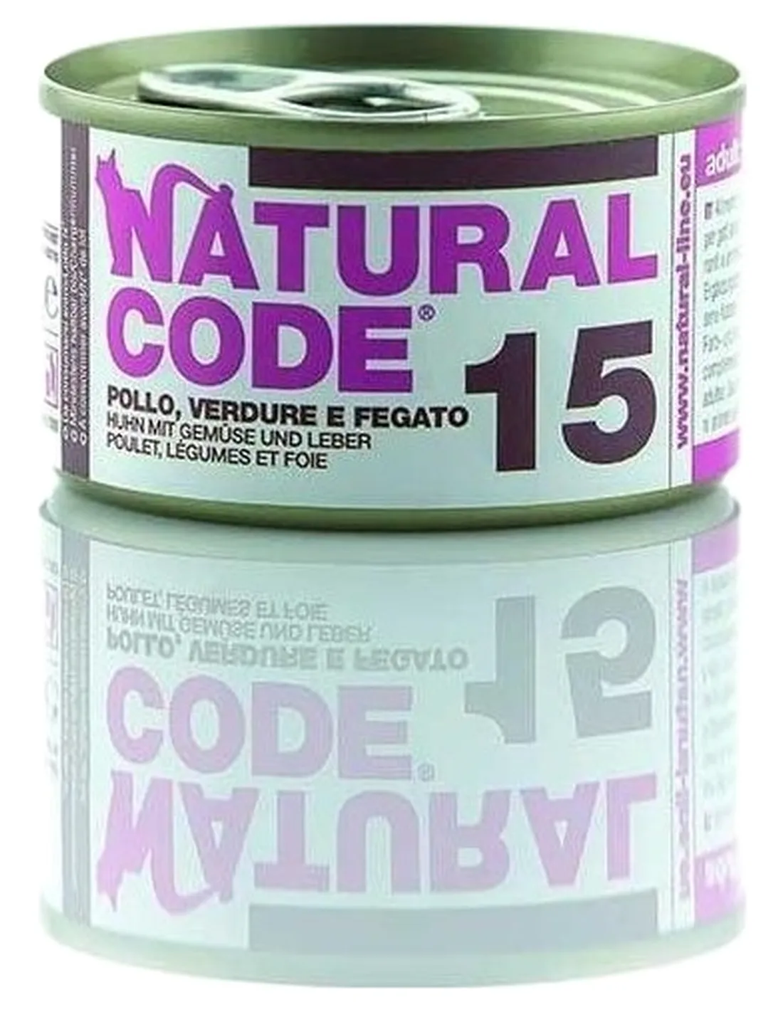 Natural code 15 gatto pollo verdure e fegato 85 gr   Natural code 15 gatto pollo verdure e fegato 85 gr