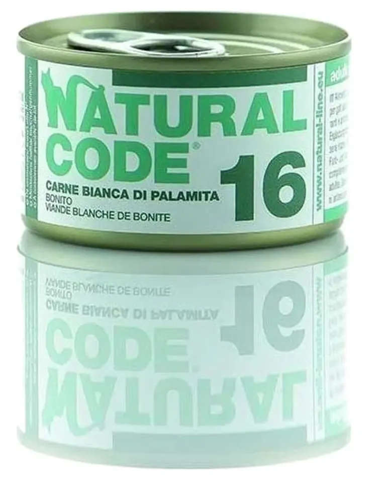 Natural code 16 gatto carne bianca di palamita 85 gr  