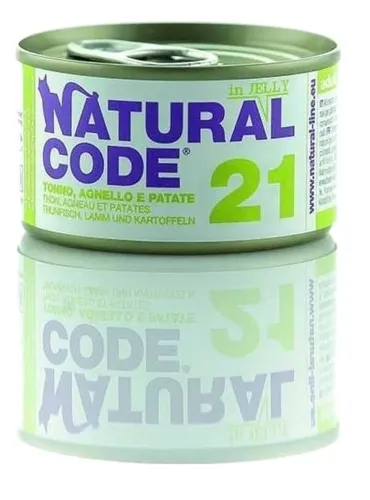 Natural code 21 gatto tonno agnello e patate soft jelly 85 gr  