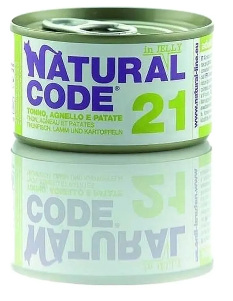 Natural code 21 gatto tonno agnello e patate soft jelly 85 gr  