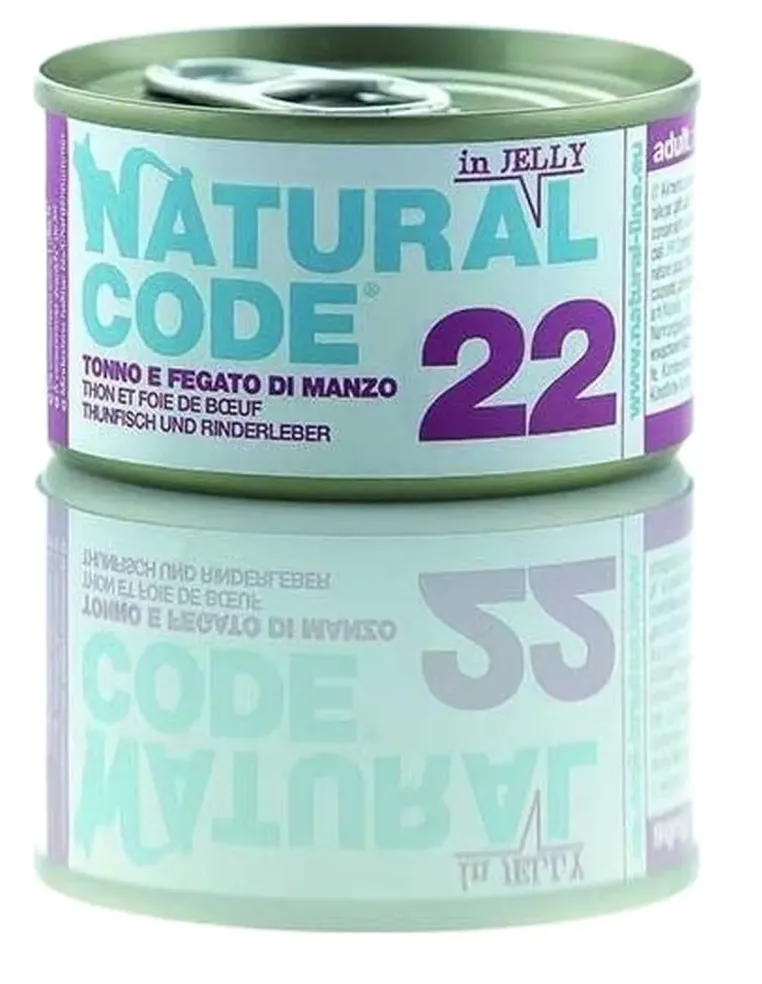 Natural code 22 gatto tonno e fegato di manzo soft jelly 85 gr  