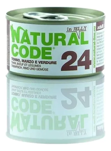 Natural code 24 gatto tonno manzo e verdure soft jelly 85 gr  