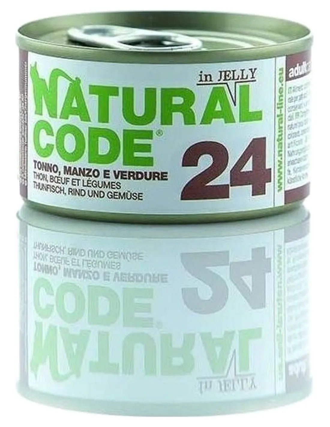 Natural code 24 gatto tonno manzo e verdure soft jelly 85 gr   Natural code 24 gatto tonno manzo e verdure soft jelly 85 gr