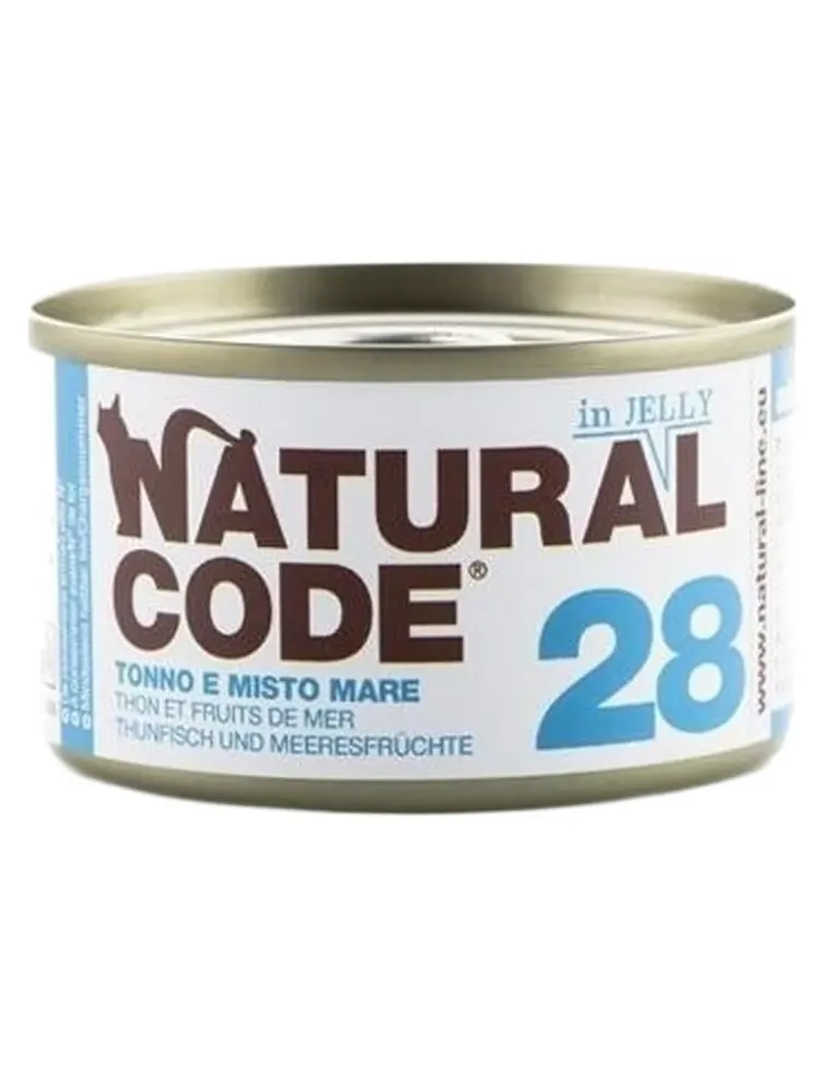 Natural code 28 gatto tonno e misto mare soft jelly 85 gr  