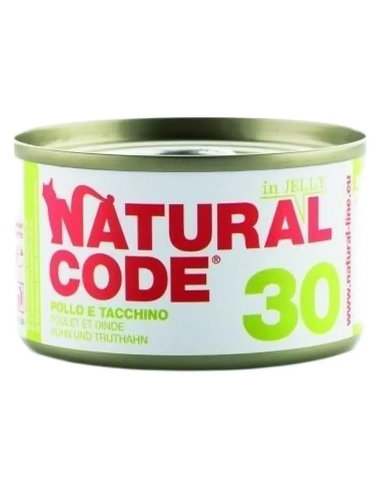 Natural code 30 gatto pollo e tacchino jelly 85 gr  