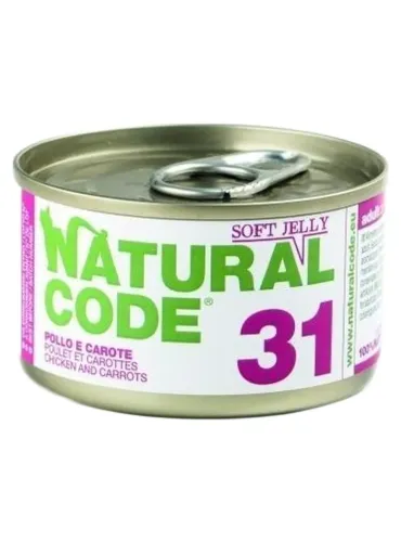 Natural code 31 gatto pollo e carote soft jelly 85 gr
