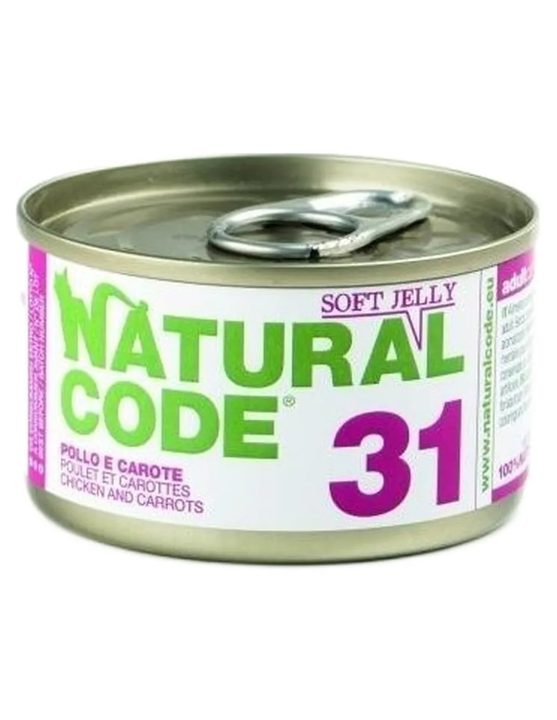 Natural code 31 gatto pollo e carote soft jelly 85 gr  