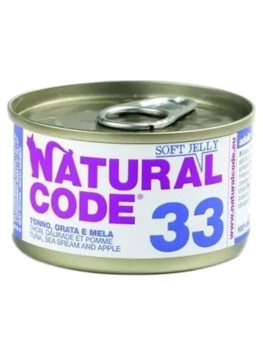 Natural code 33 gatto tonno orata e amaranto soft jelly 85 gr  