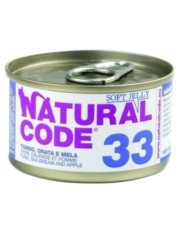 Natural code 33 gatto tonno orata e amaranto soft jelly 85 gr  