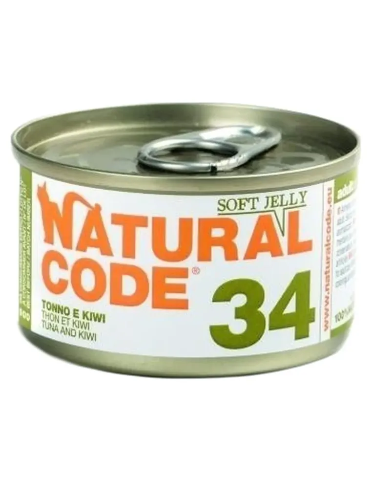 Natural code 34 gatto tonno e kiwi soft jelly 85 gr  
