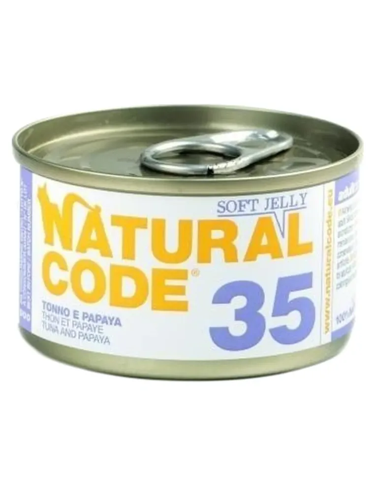 Natural code 35 gatto tonno e papaya soft jelly 85 gr  