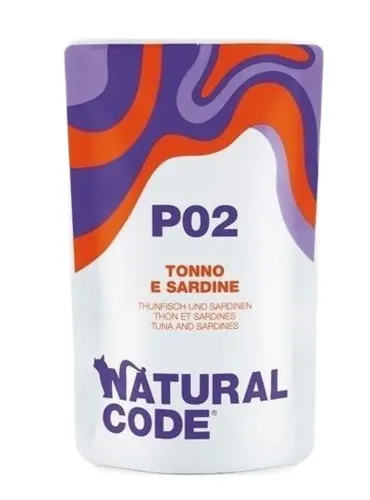 Natural code P02 gatto tonno e sardine 70 gr  
