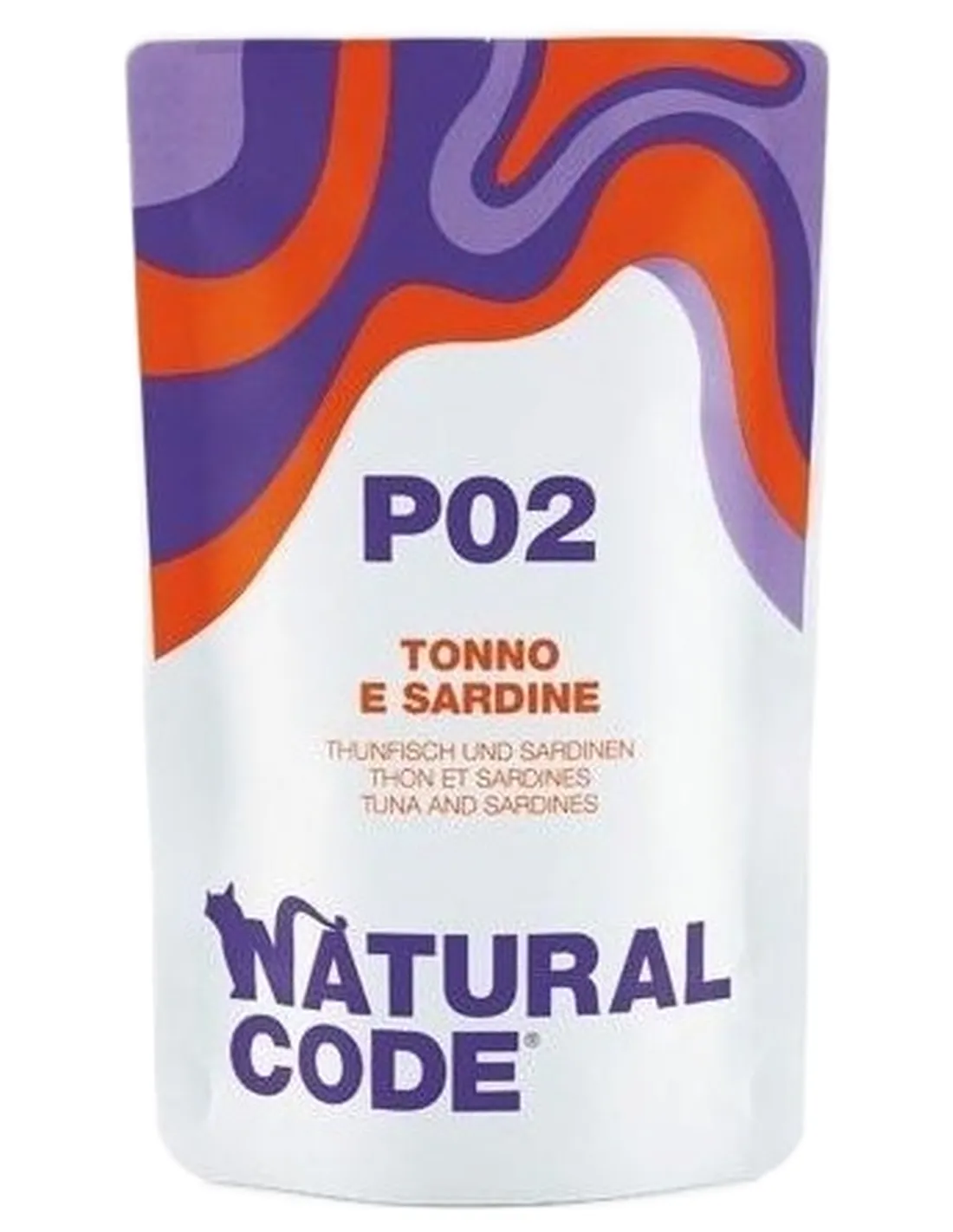 Natural code P02 gatto tonno e sardine 70 gr  