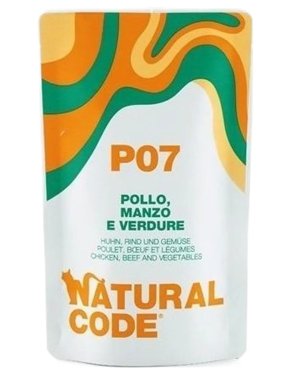 Natural code P07 gatto pollo manzo e verdure 70 gr  