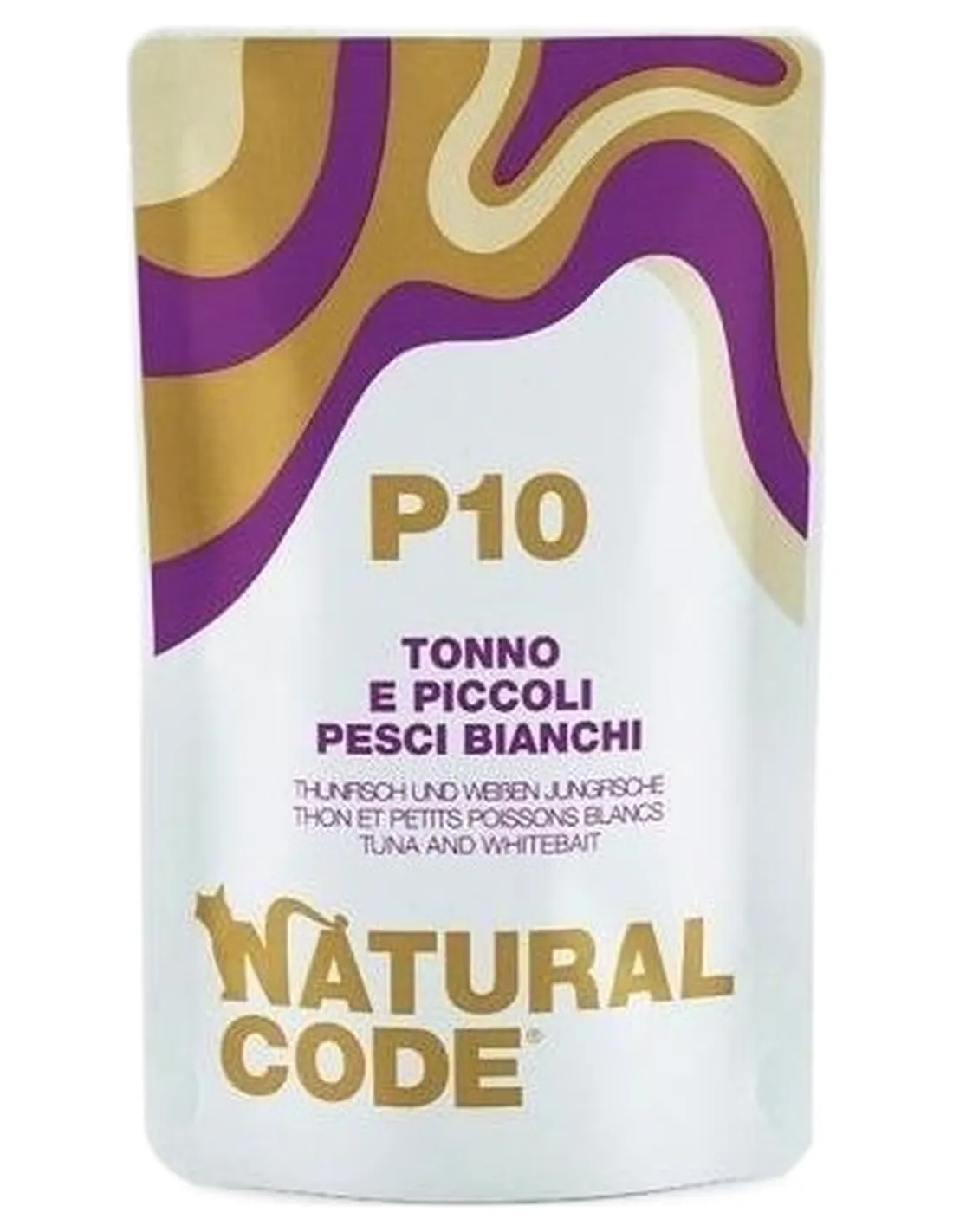 Natural code P10 gatto tonno e piccoli pesci bianchi 70 gr  