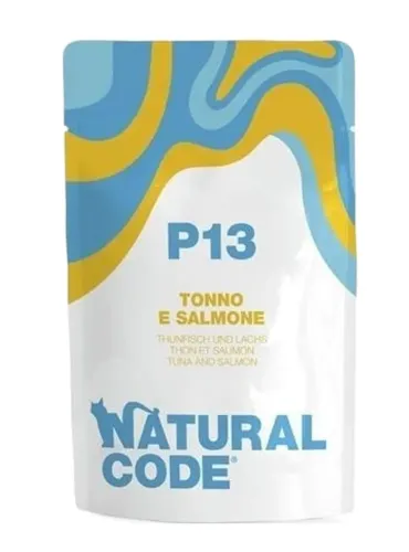 Natural code P13 gatto tonno e salmone 70 gr  