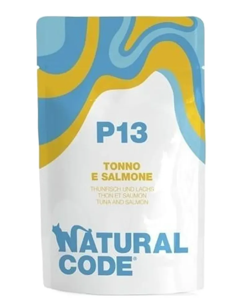 Natural code P13 gatto tonno e salmone 70 gr  