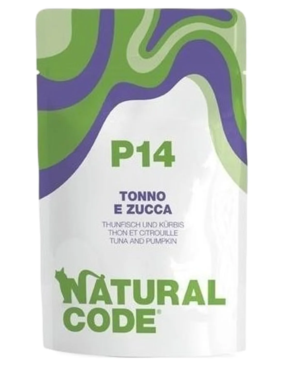 Natural code P14 gatto tonno e zucca 70 gr   Natural code P14 gatto tonno e zucca 70 gr