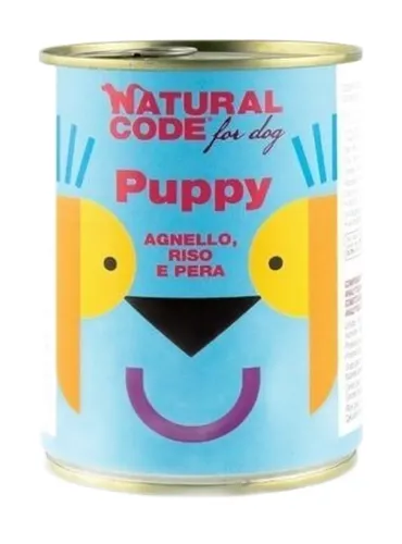 Natural code 02 cane puppy agnello riso e pera 400 gr  