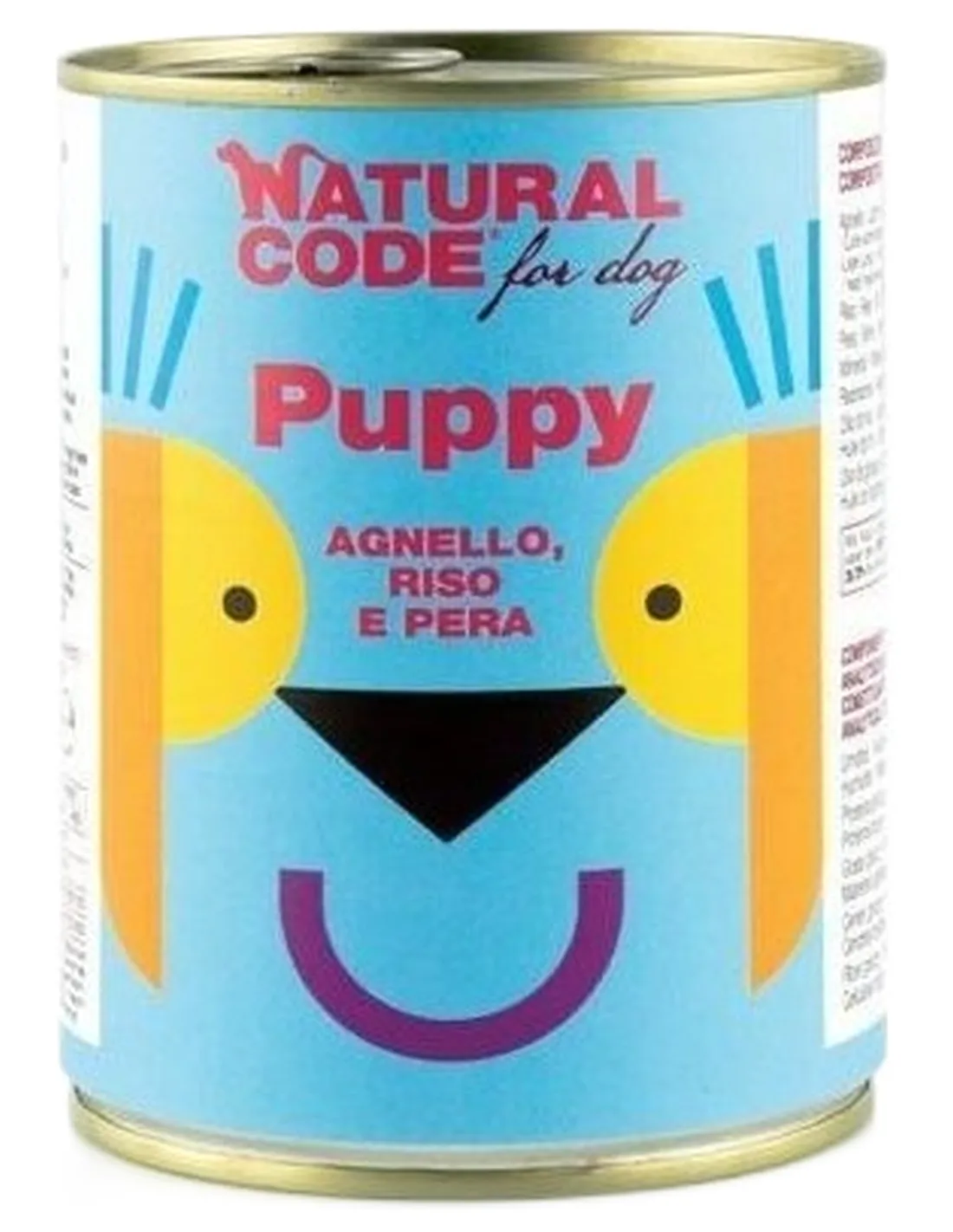 Natural code 02 cane puppy agnello riso e pera 400 gr  