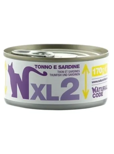 Natural code xl 2 gatto tonno e sardine 170 gr  