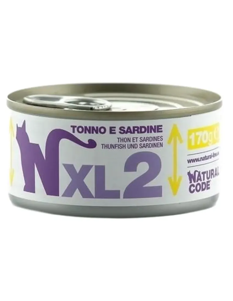 Natural code xl 2 gatto tonno e sardine 170 gr  