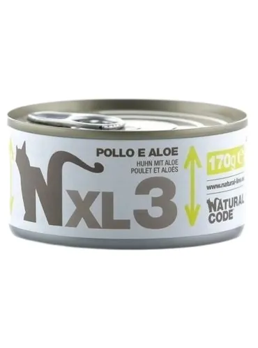 Natural code xl 3 gatto pollo e aloe 170 gr  