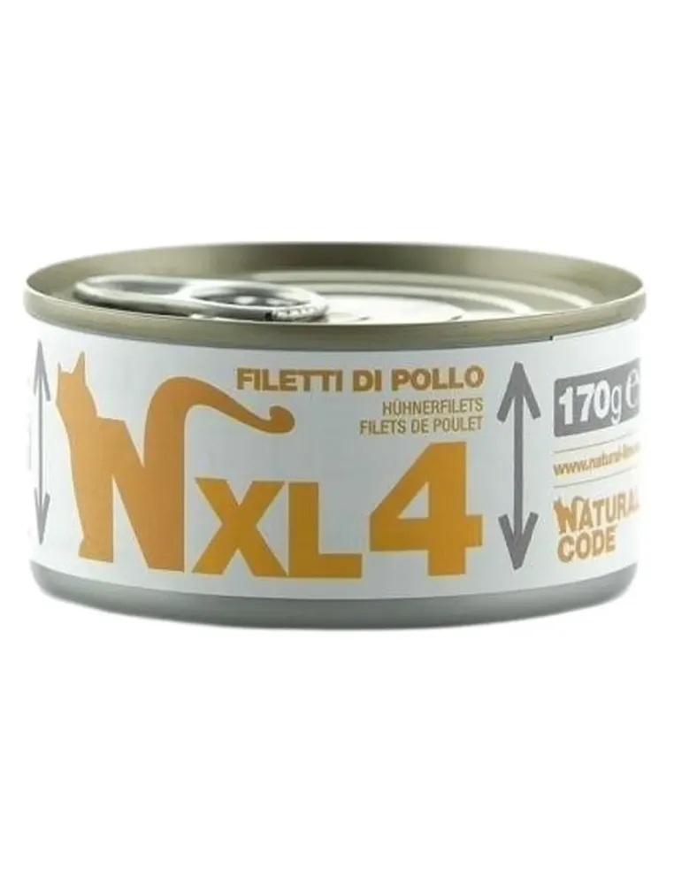 Natural code xl 4 gatto filetti di pollo 170 gr  
