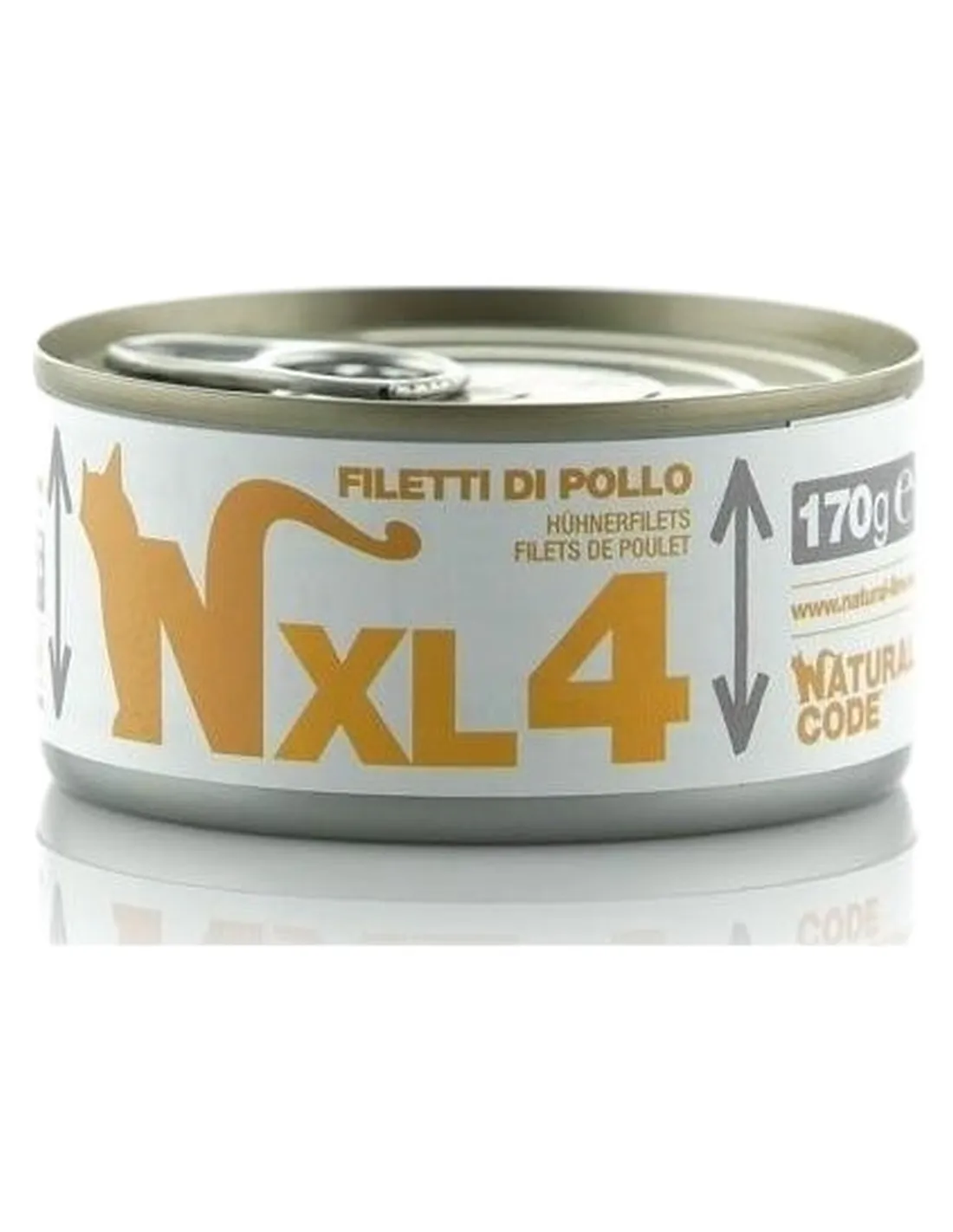 Natural code xl 4 gatto filetti di pollo 170 gr  