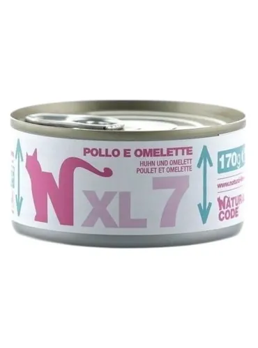 Natural code xl 7 gatto pollo e omelette 170 gr  