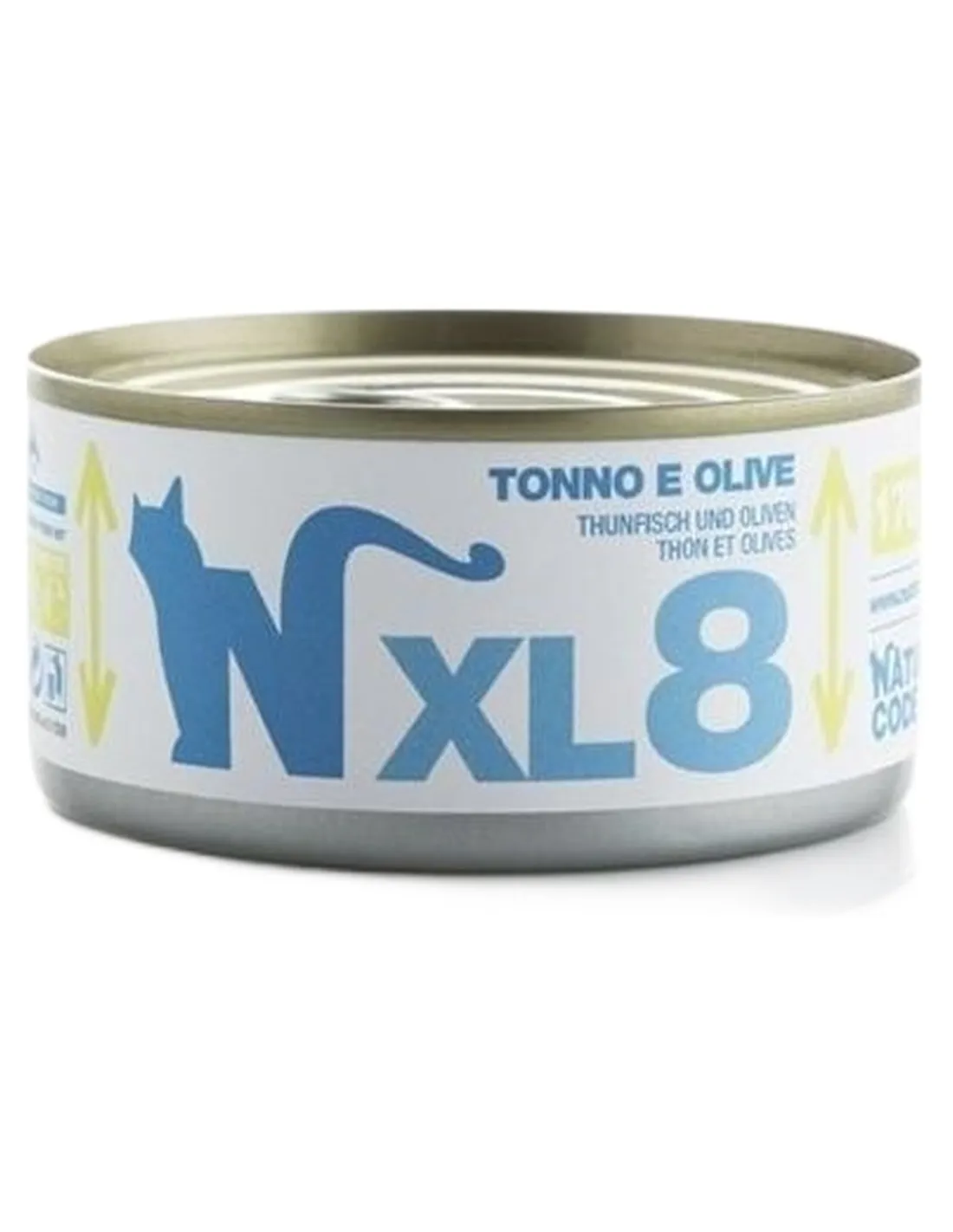 Natural code xl 8 gatto tonno e olive 170 gr   Natural code xl 8 gatto tonno e olive 170 gr