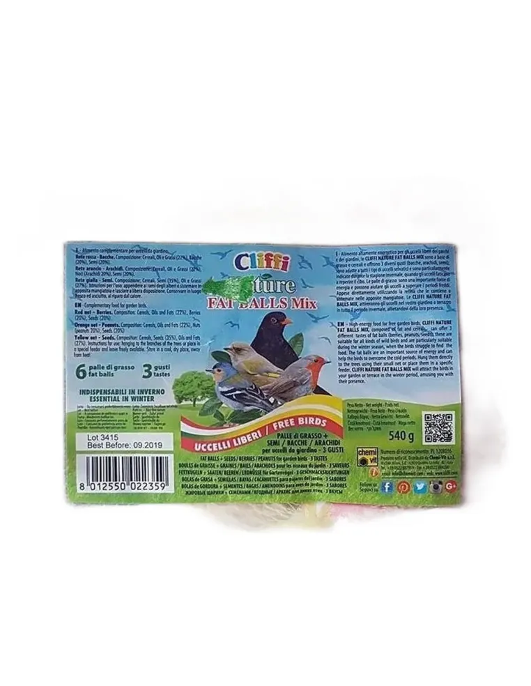 Cliffi nature "fat ball mix" 6 x 90 gr  
