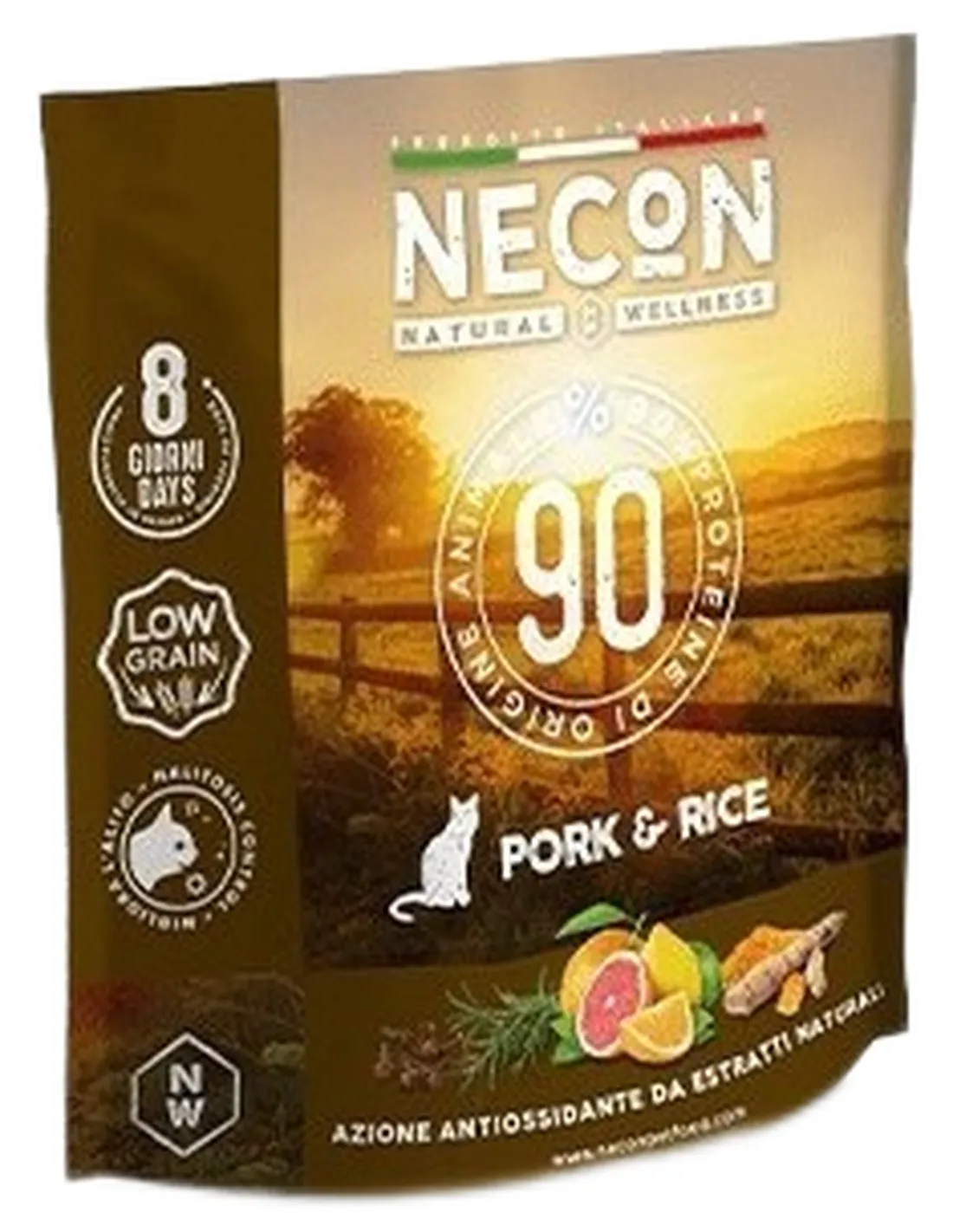 Necon natural wellness gatto adult maiale e riso 400 gr  