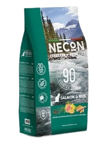 Necon natural wellness gatto adult salmone e riso 1,5 kg  