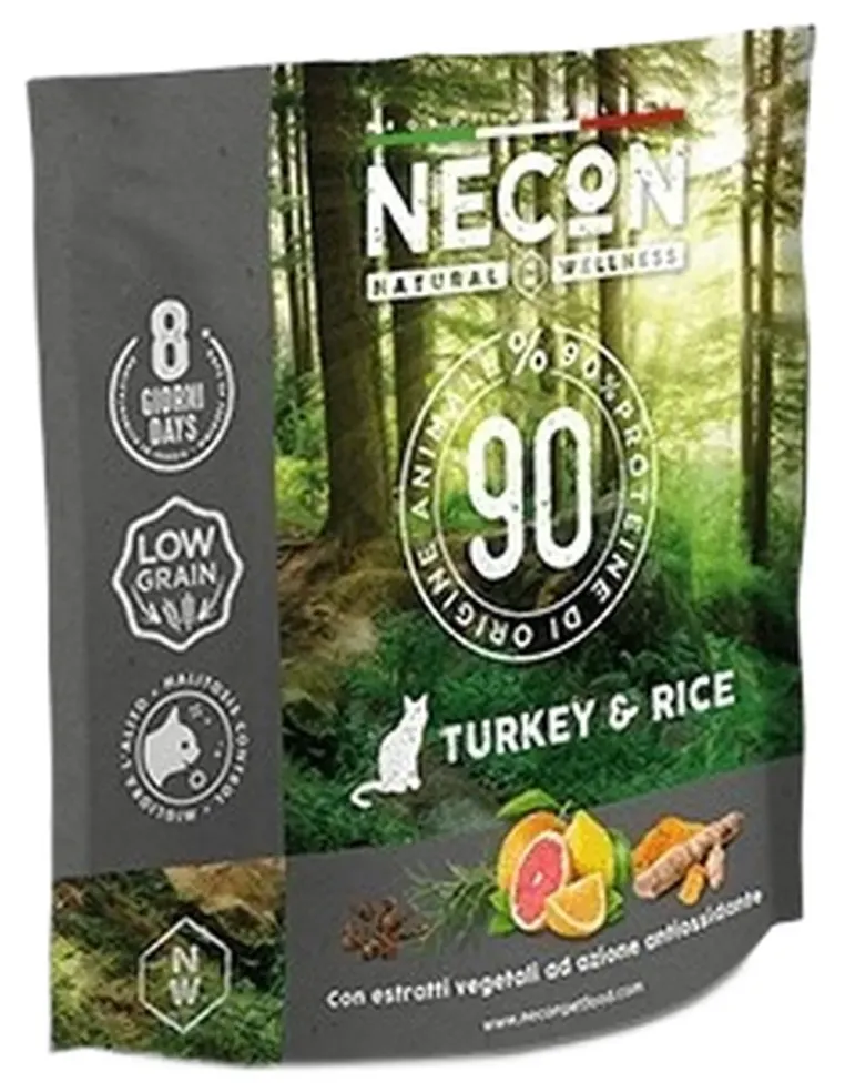 Necon natural wellness gatto adult tacchino e riso 400 gr  