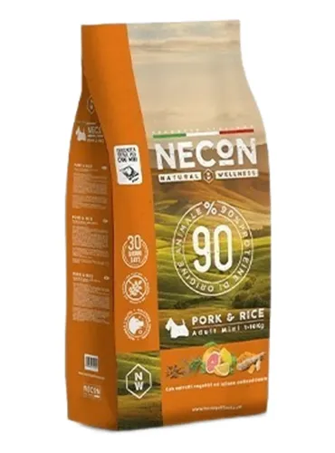 Necon natural wellness cane adult mini maiale e riso 2 kg  