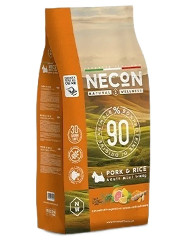 Necon natural wellness cane adult mini maiale e riso 2 kg  