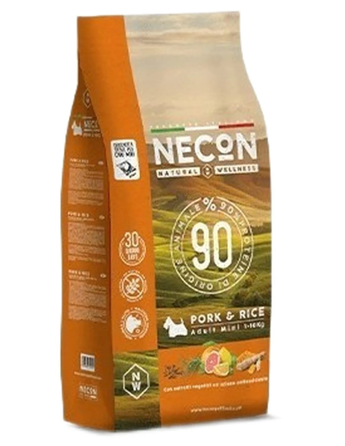 Necon natural wellness cane adult mini maiale e riso 2 kg   Necon natural wellness cane adult mini maiale e riso 2 kg