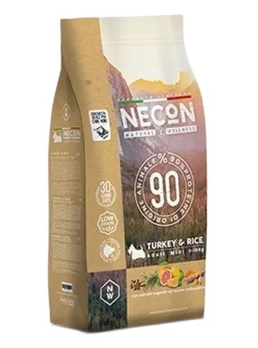 Necon natural wellness cane adult mini tacchino e riso 2 kg  