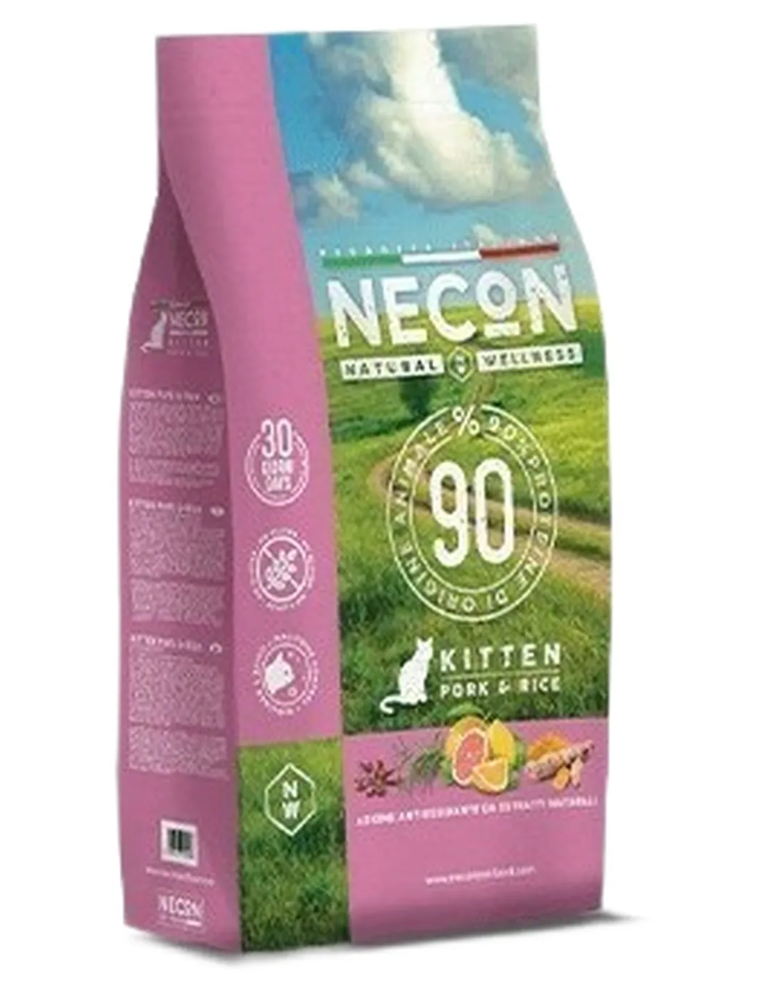 Necon natural wellness kitten maiale e riso 1,5 kg  