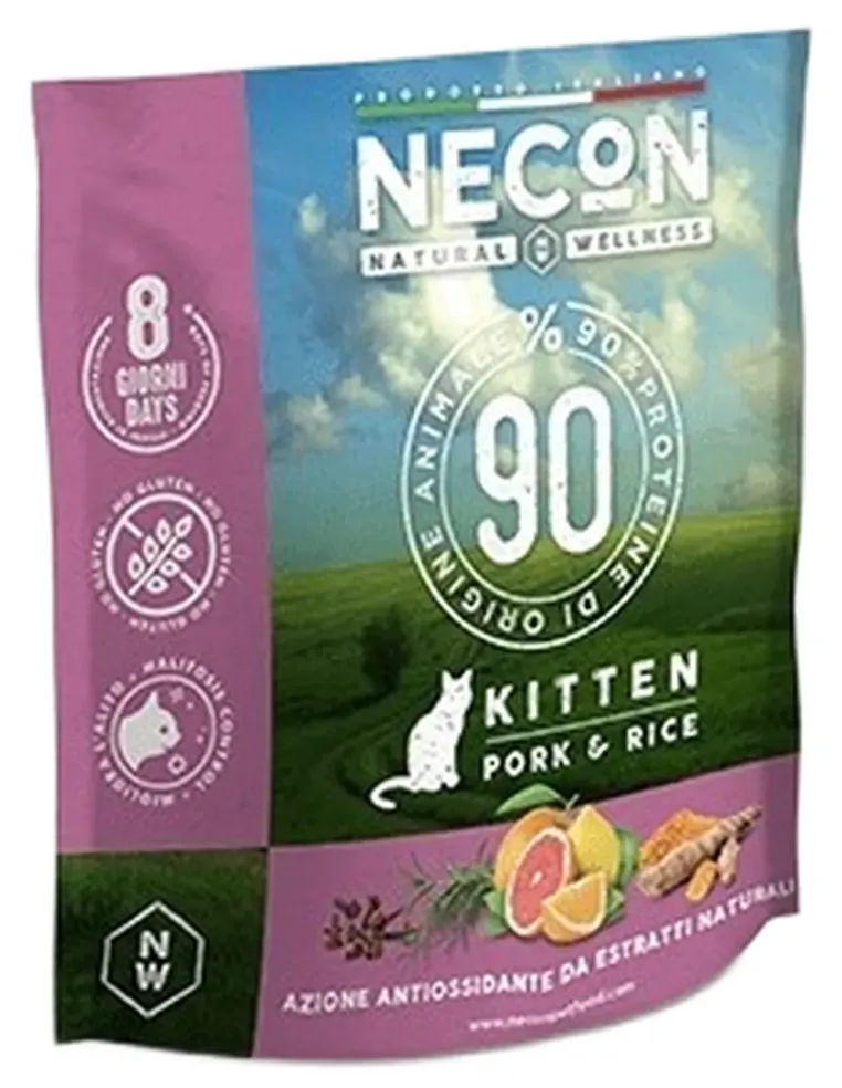 Necon natural wellness kitten maiale e riso 400 gr  