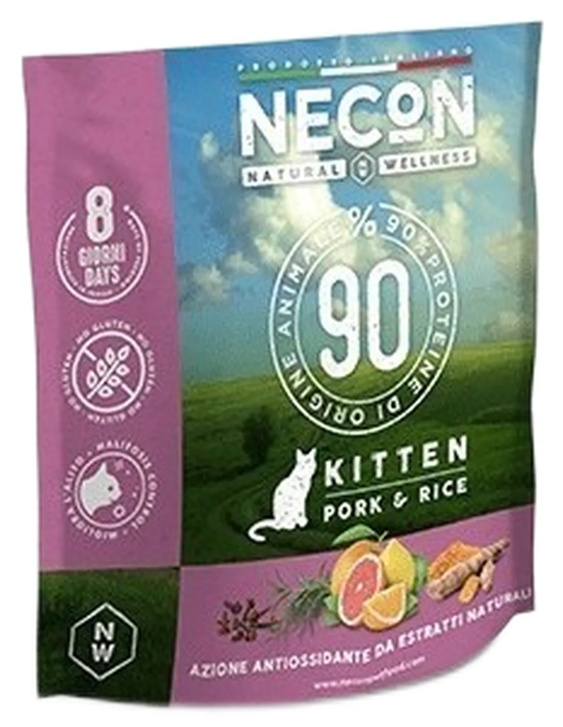 Necon natural wellness kitten maiale e riso 400 gr  