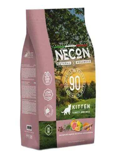 Necon natural wellness kitten tacchino e riso 1,5 kg  