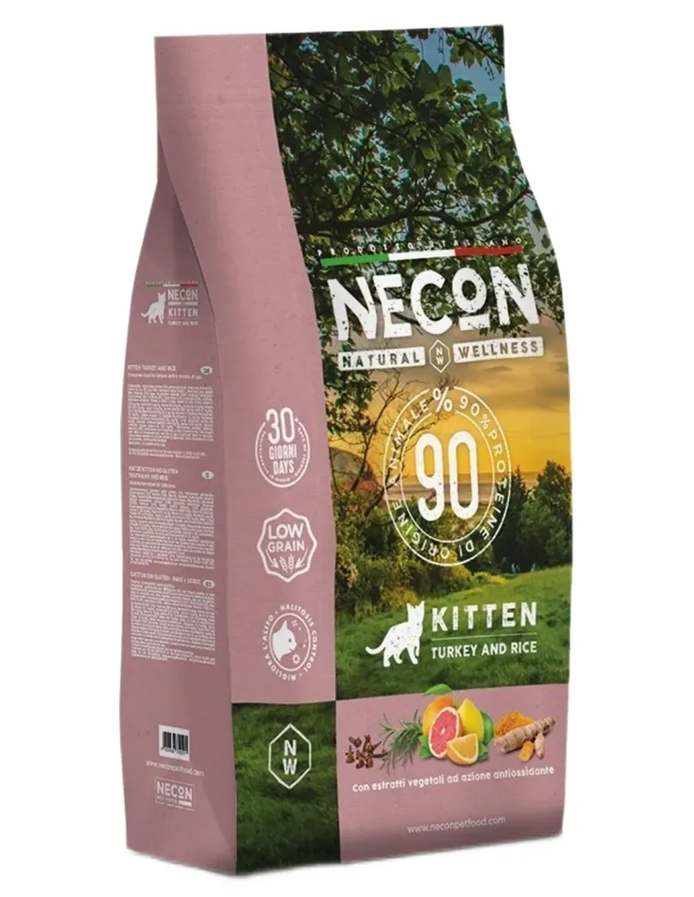 Necon natural wellness kitten tacchino e riso 1,5 kg  