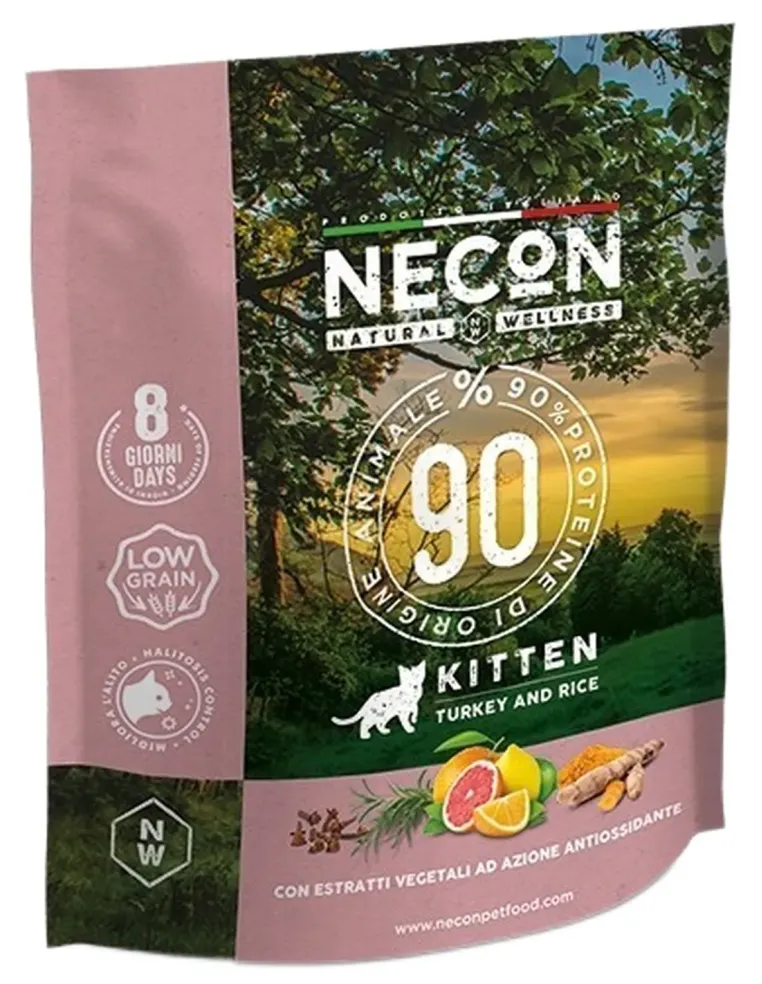 Necon natural wellness kitten tacchino e riso 400 gr  