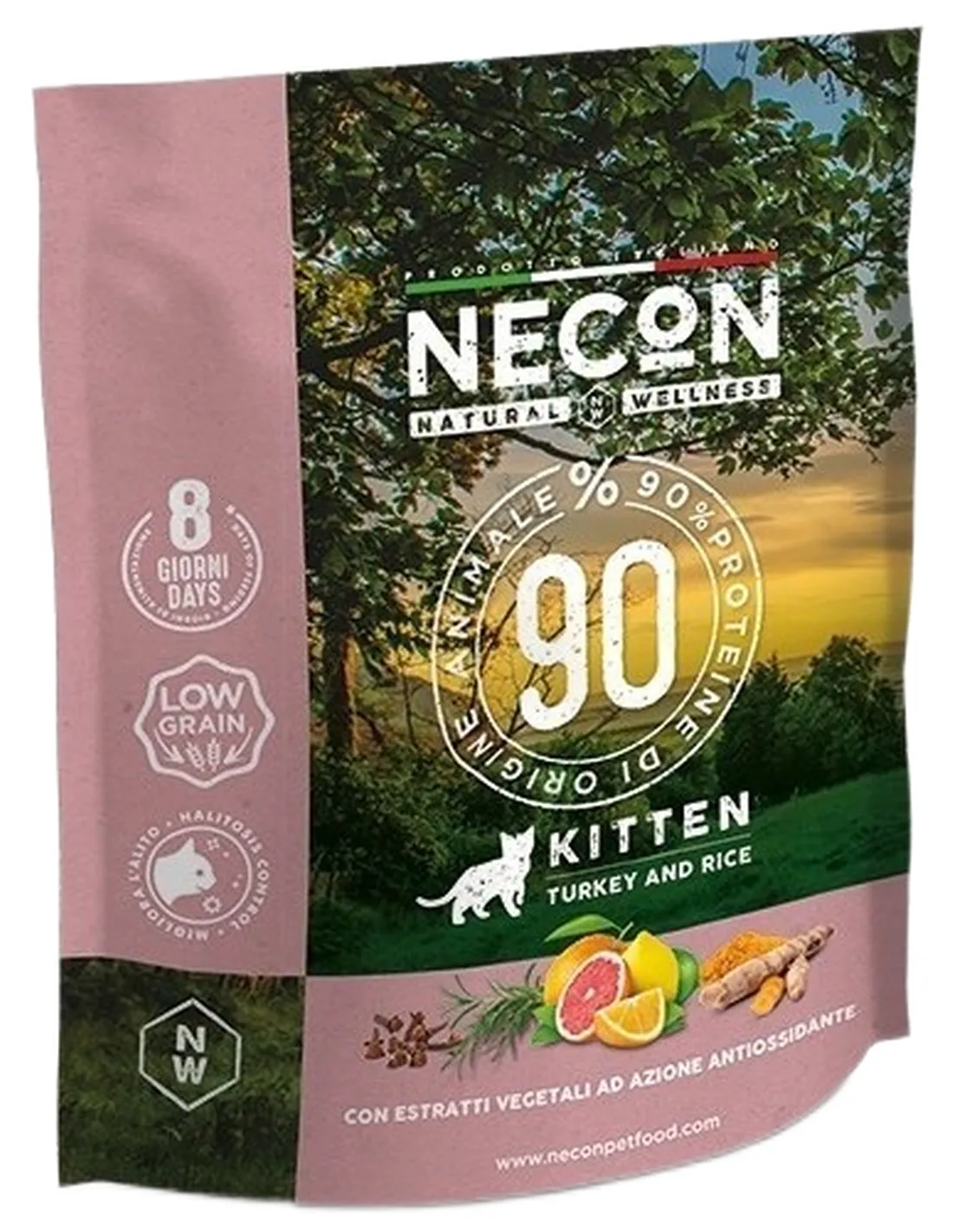 Necon natural wellness kitten tacchino e riso 400 gr  